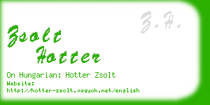 zsolt hotter business card